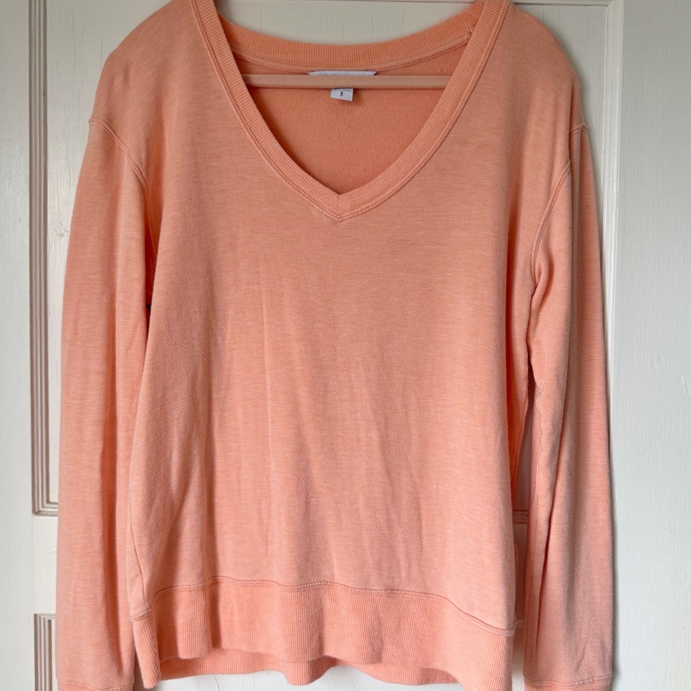 Athleta Apricot V-Neck Top